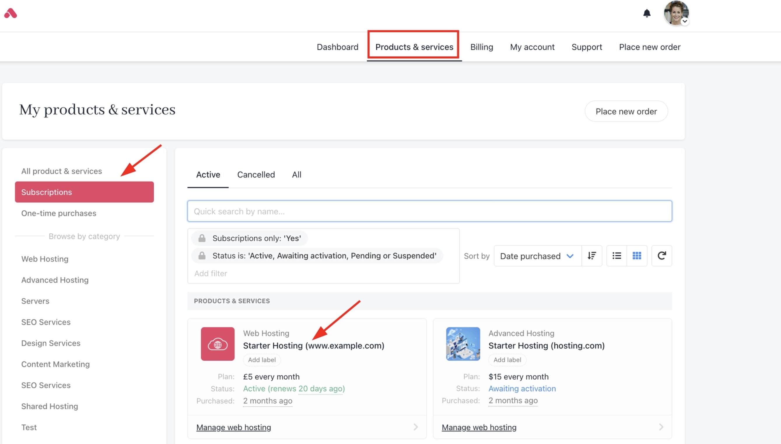 Products & Services > Subscriptions