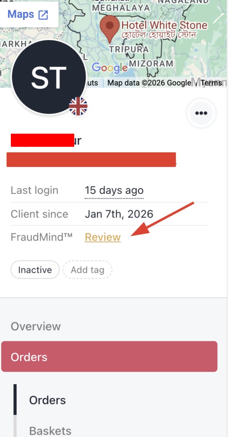 Change fraud status