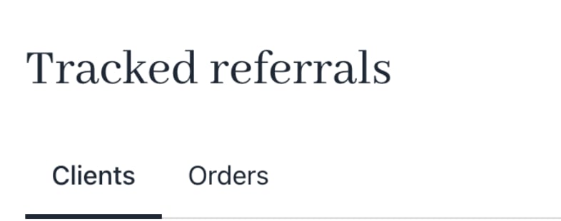 Track referral activity