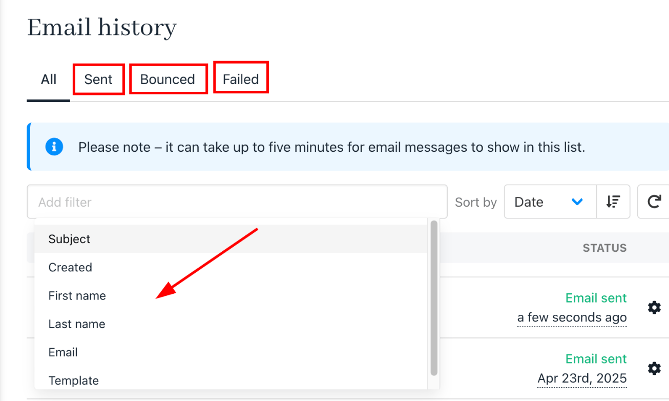 Filter messages