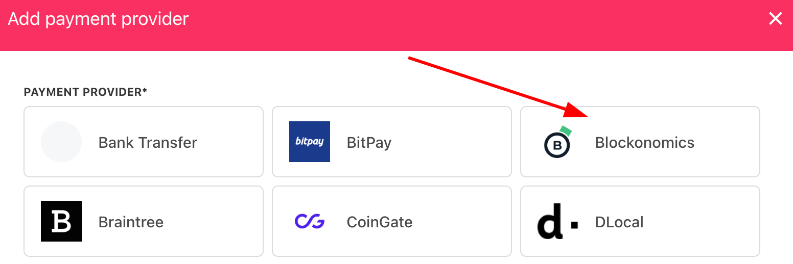 Select payment provider