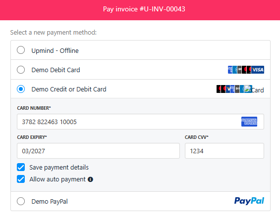 New payment method