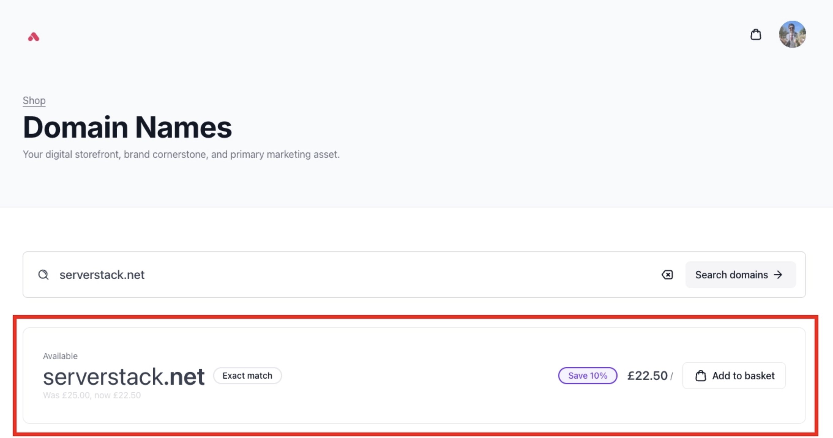 Smart Suggest NameStudio exact match