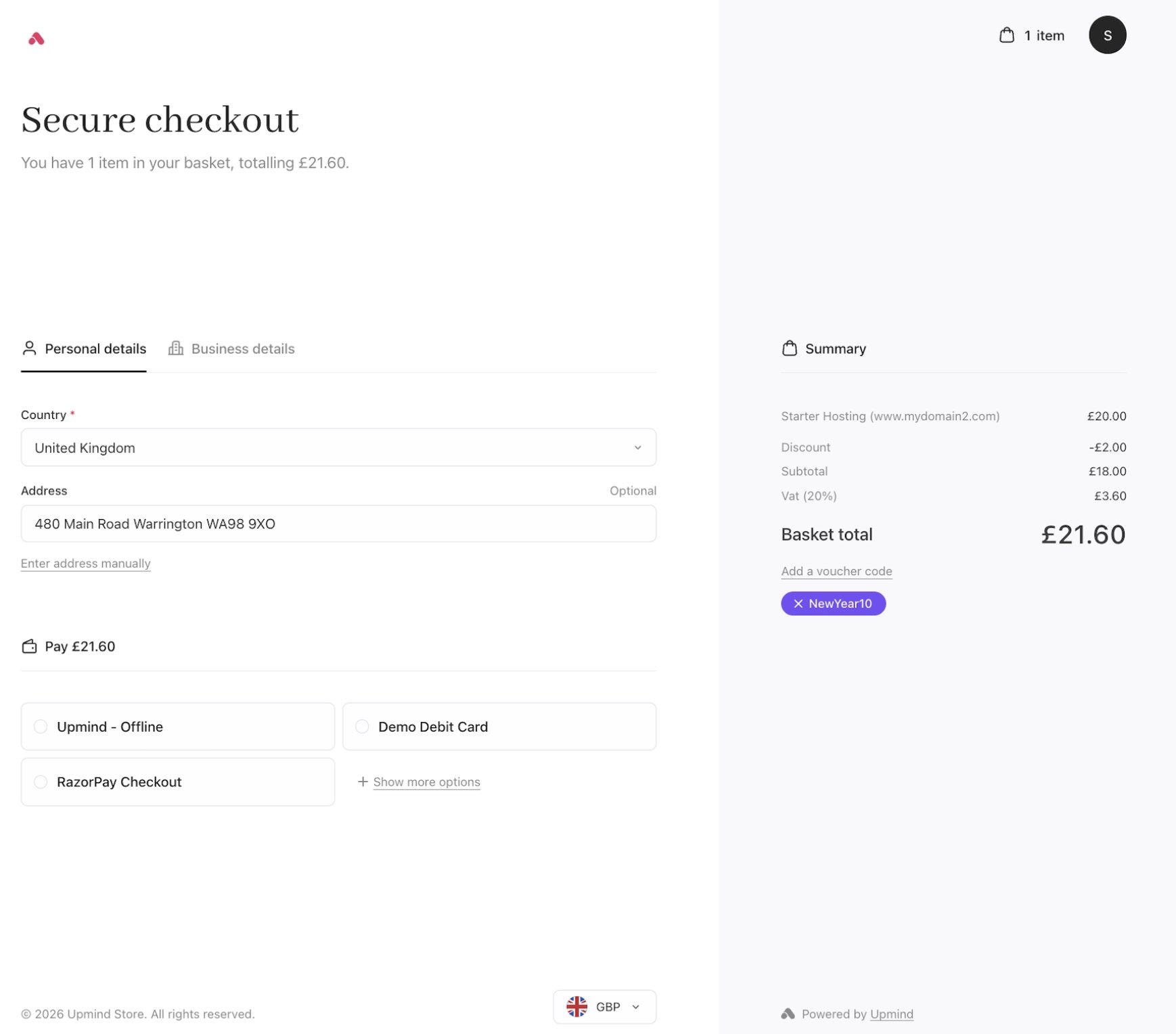 Cart 2.0 checkout