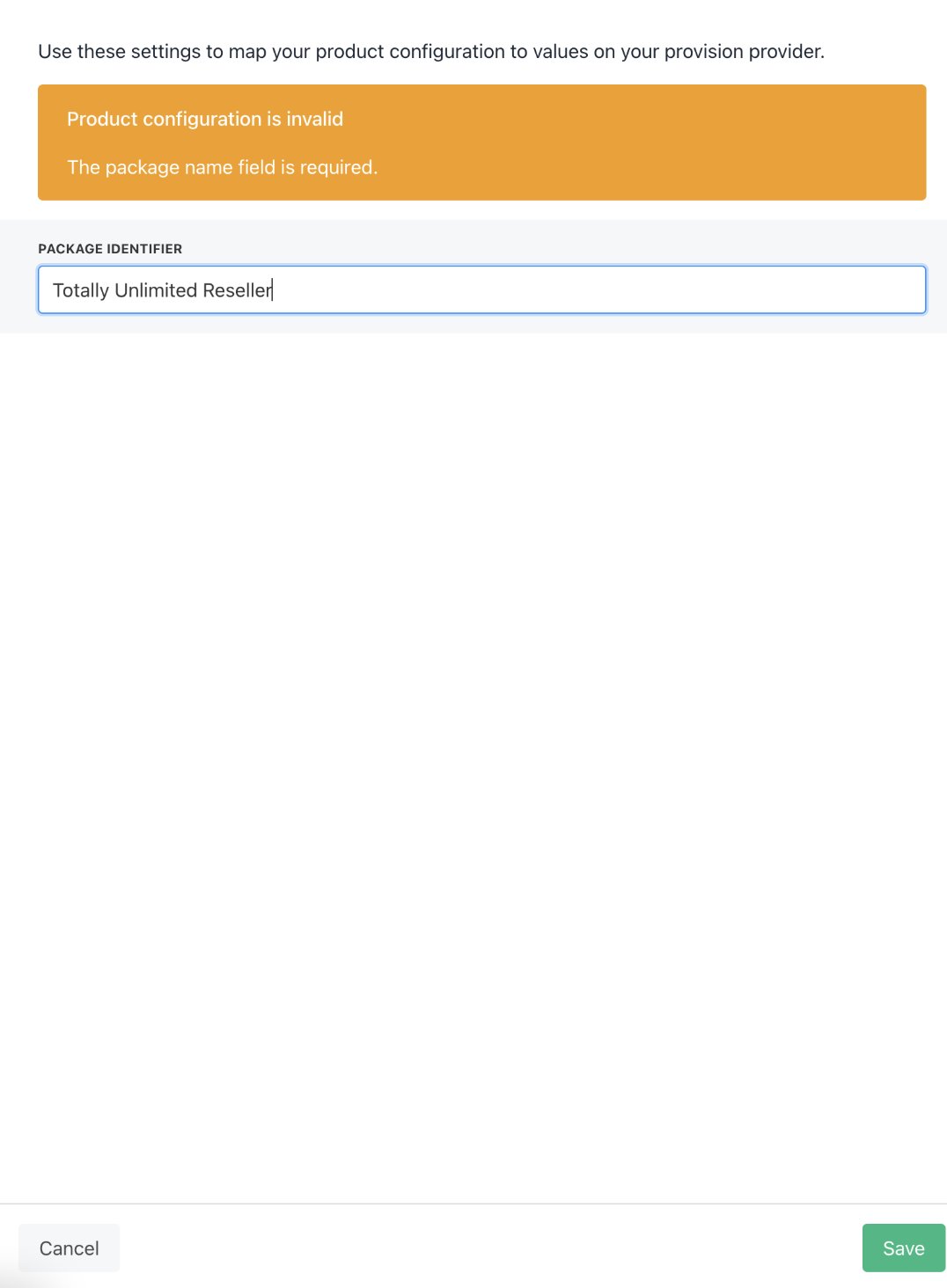 Package identifier must match the package name