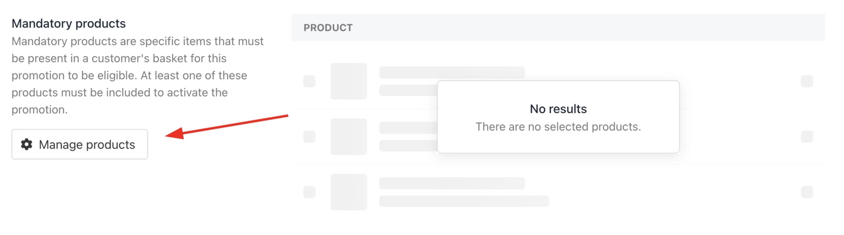 Mandatory products