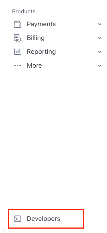 Click on developers