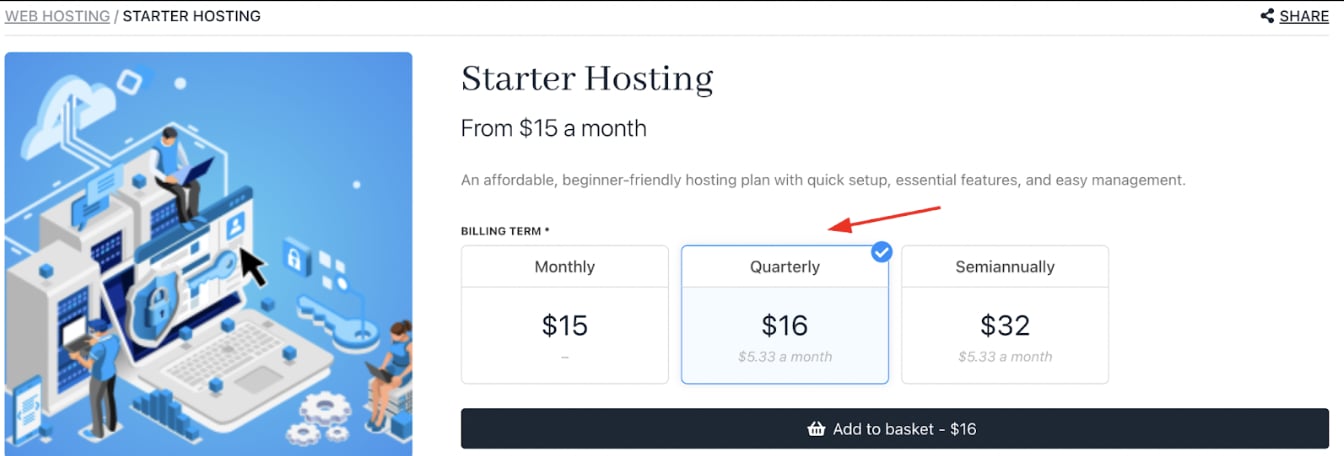 Lowest monthly price