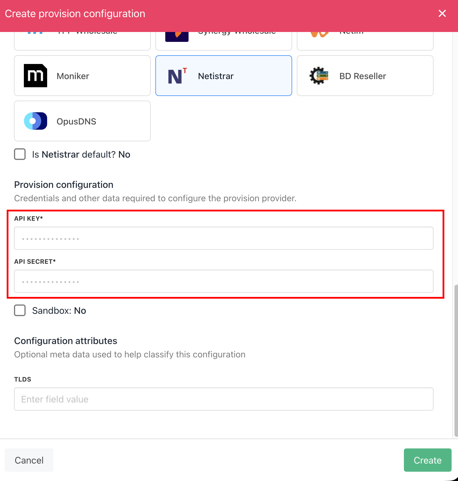 Enter details
