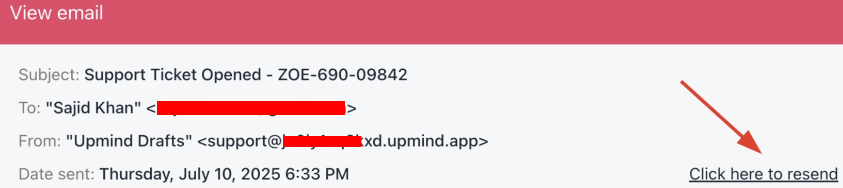 Resend message