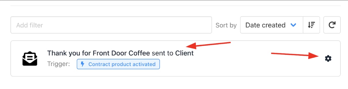 Completed product notification
