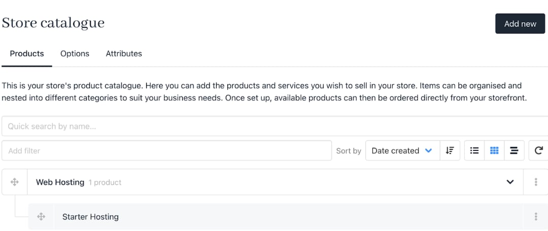 Choose product