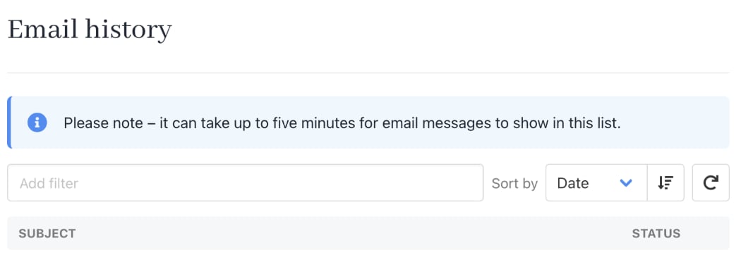 Email history