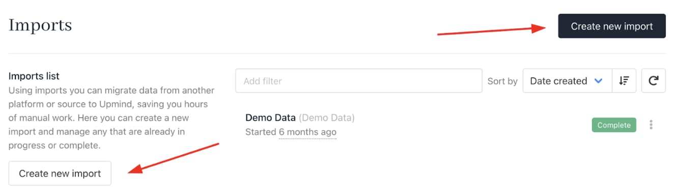 Create new import