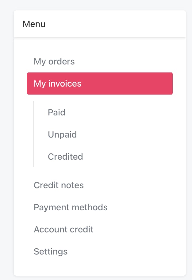 Choose invoice type