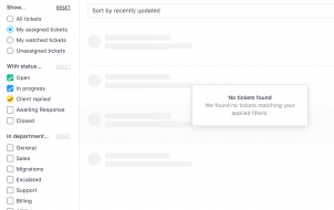 Service Desk Dashboard View