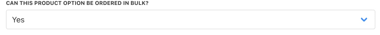 Enable bulk orders