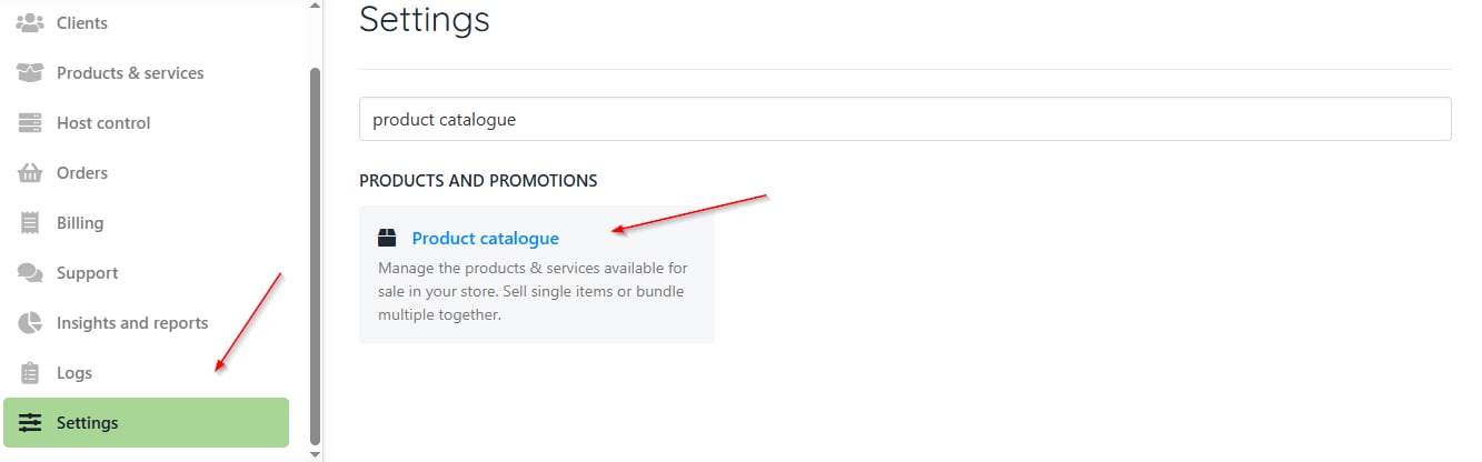 Product catalogue