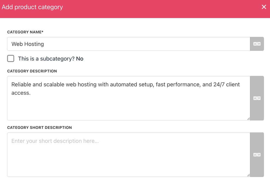 Web hosting service