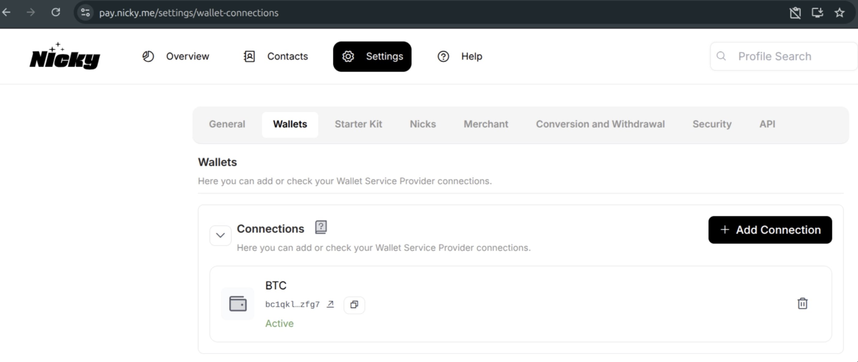 Connect wallet