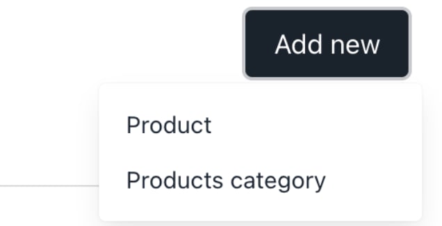 Add new product category