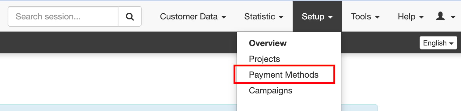 Seetup > Payment methods