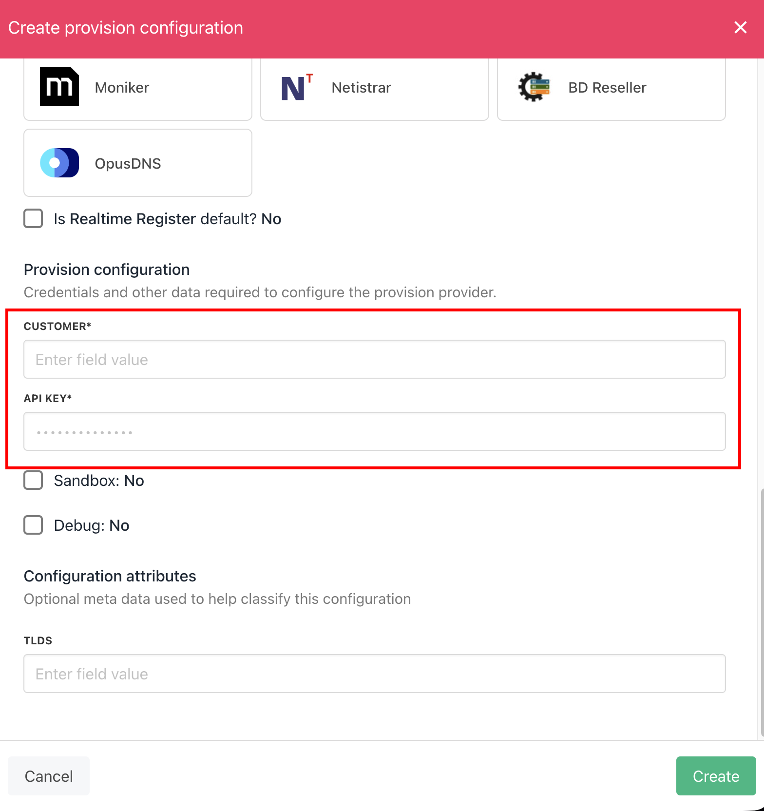 Enter details