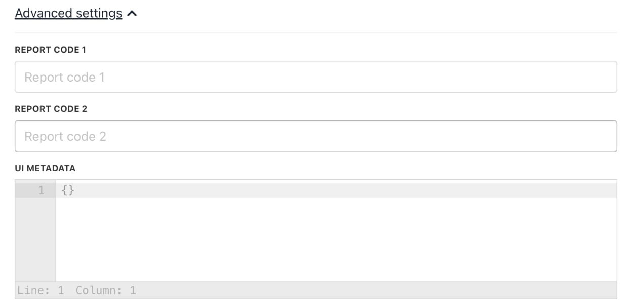 Advanced settings