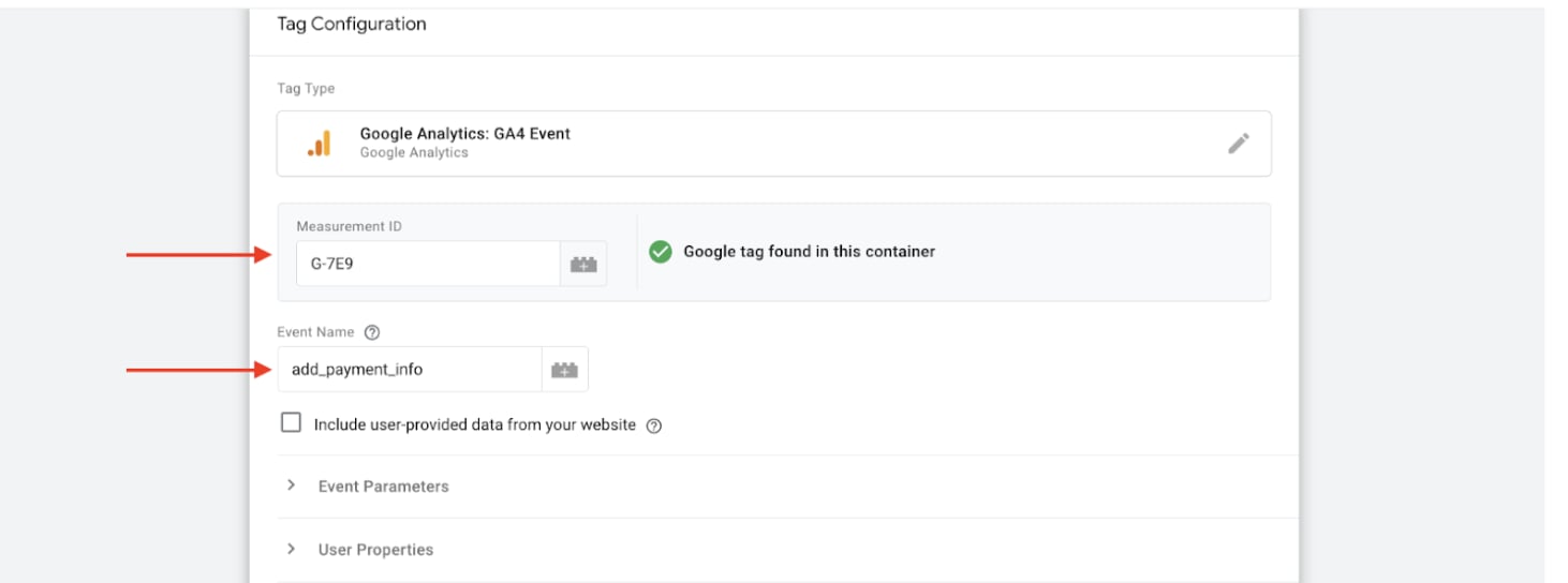 Add event name