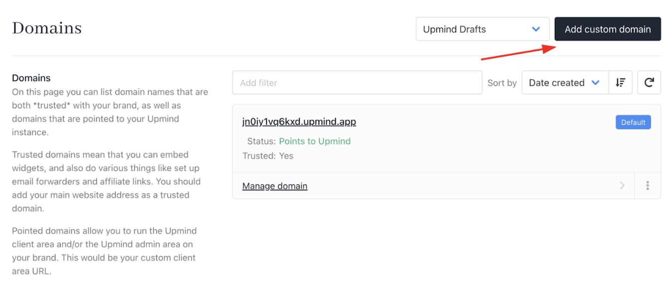 Add custom domain
