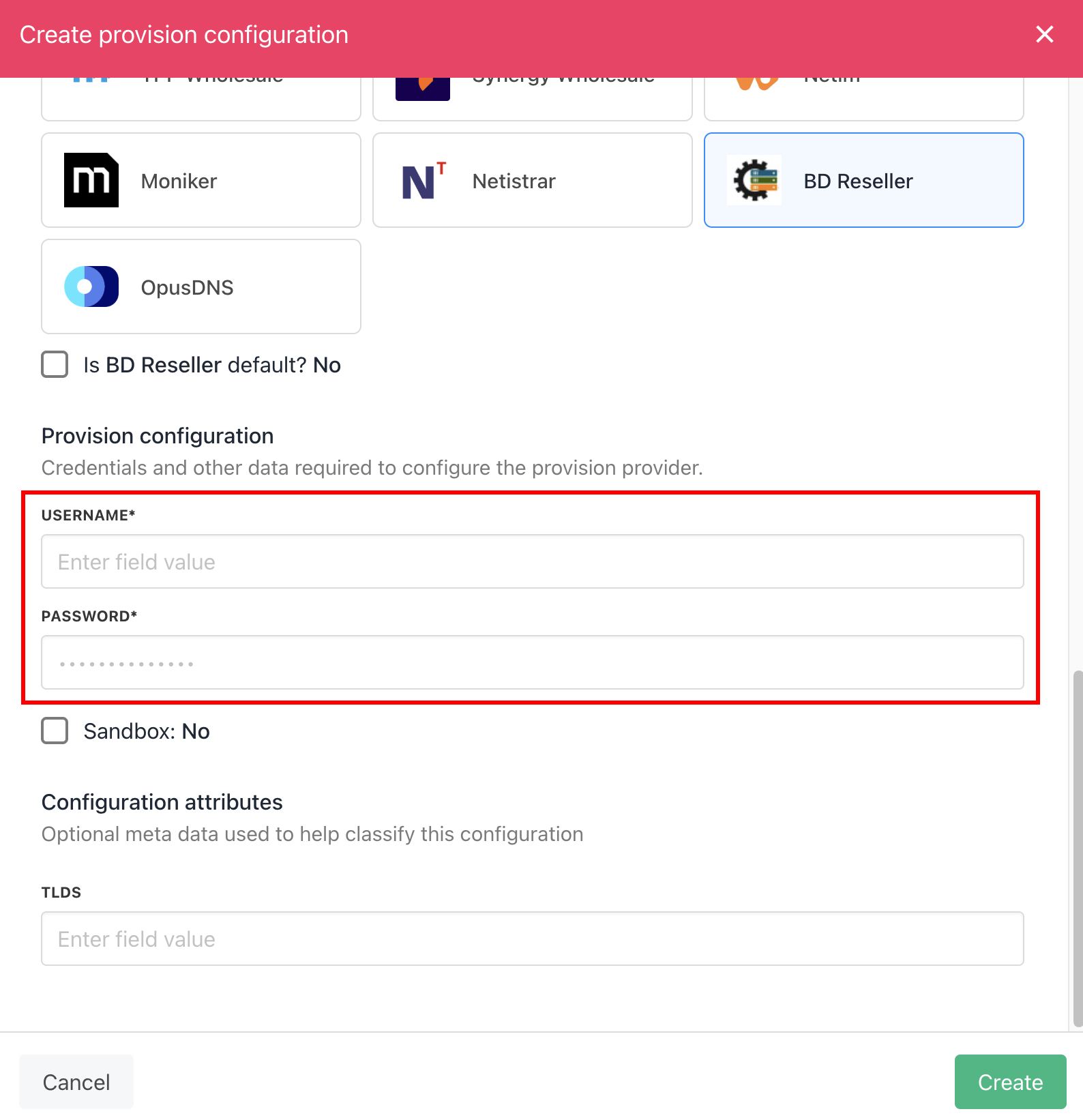 Enter details