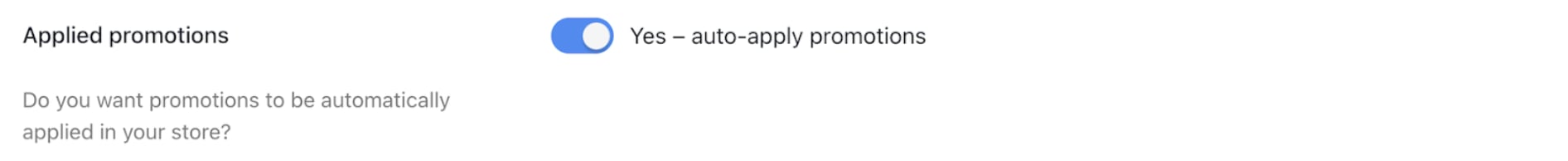 Applied promotions