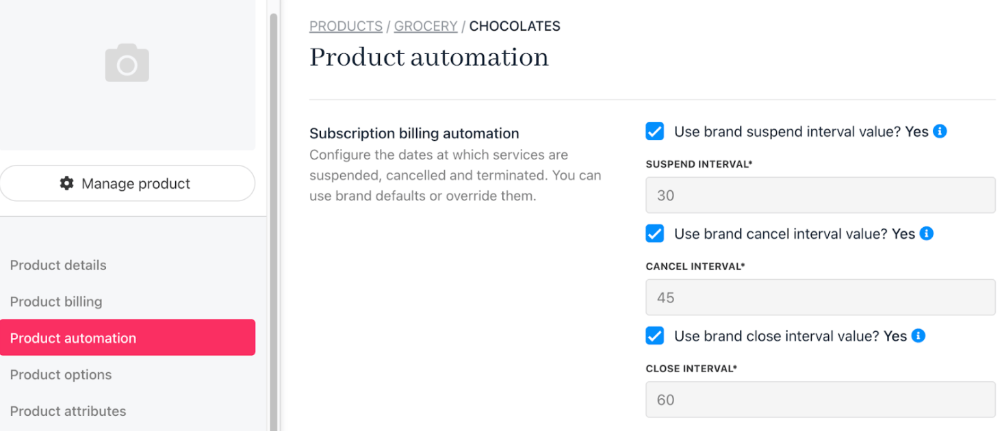 Settings > Product catalog > Product automation