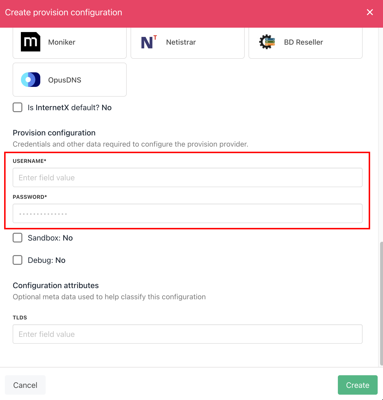 Enter details