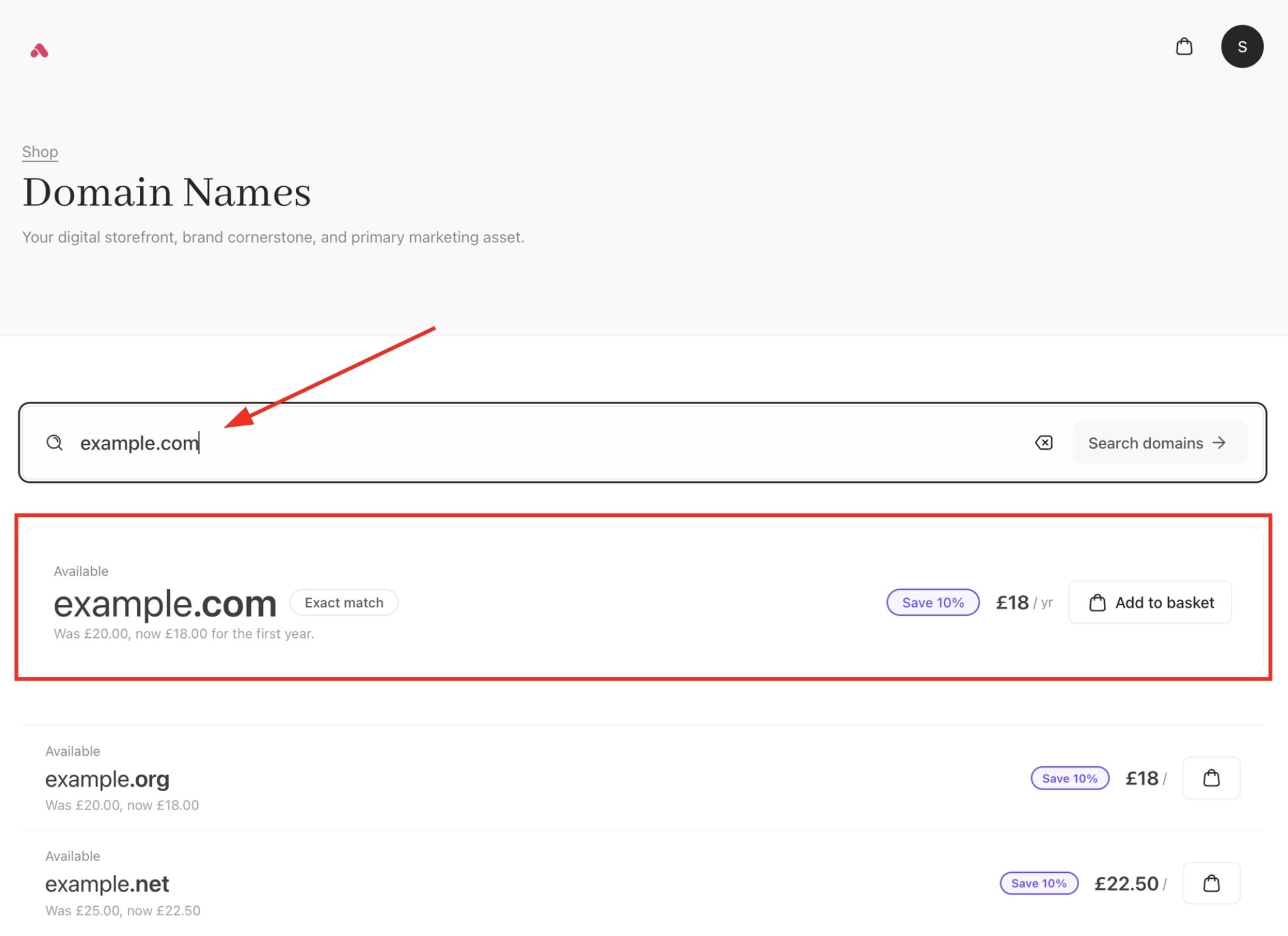 Cart 2.0 domain purchase flow