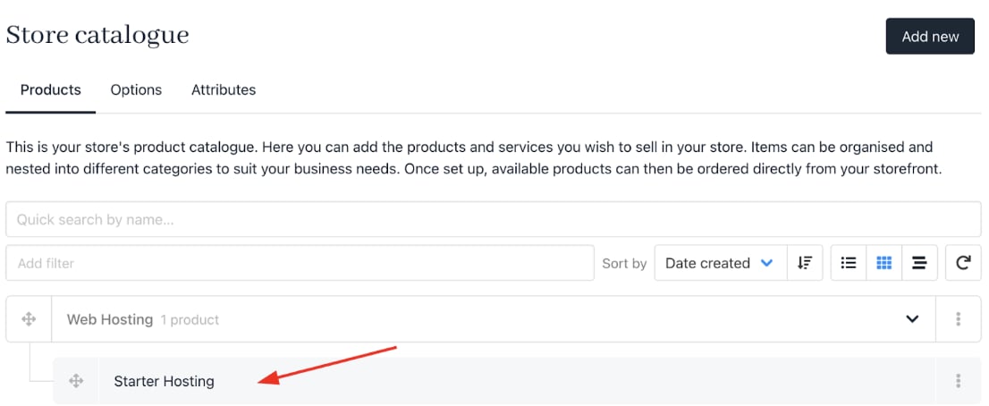 Click product or service