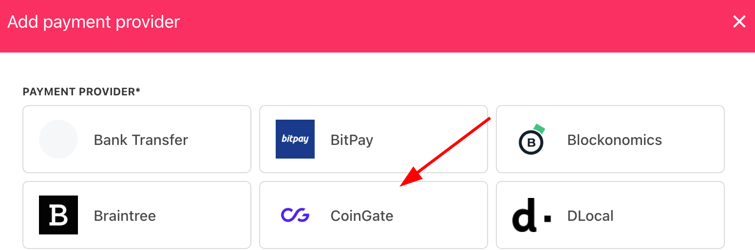 Generate API key