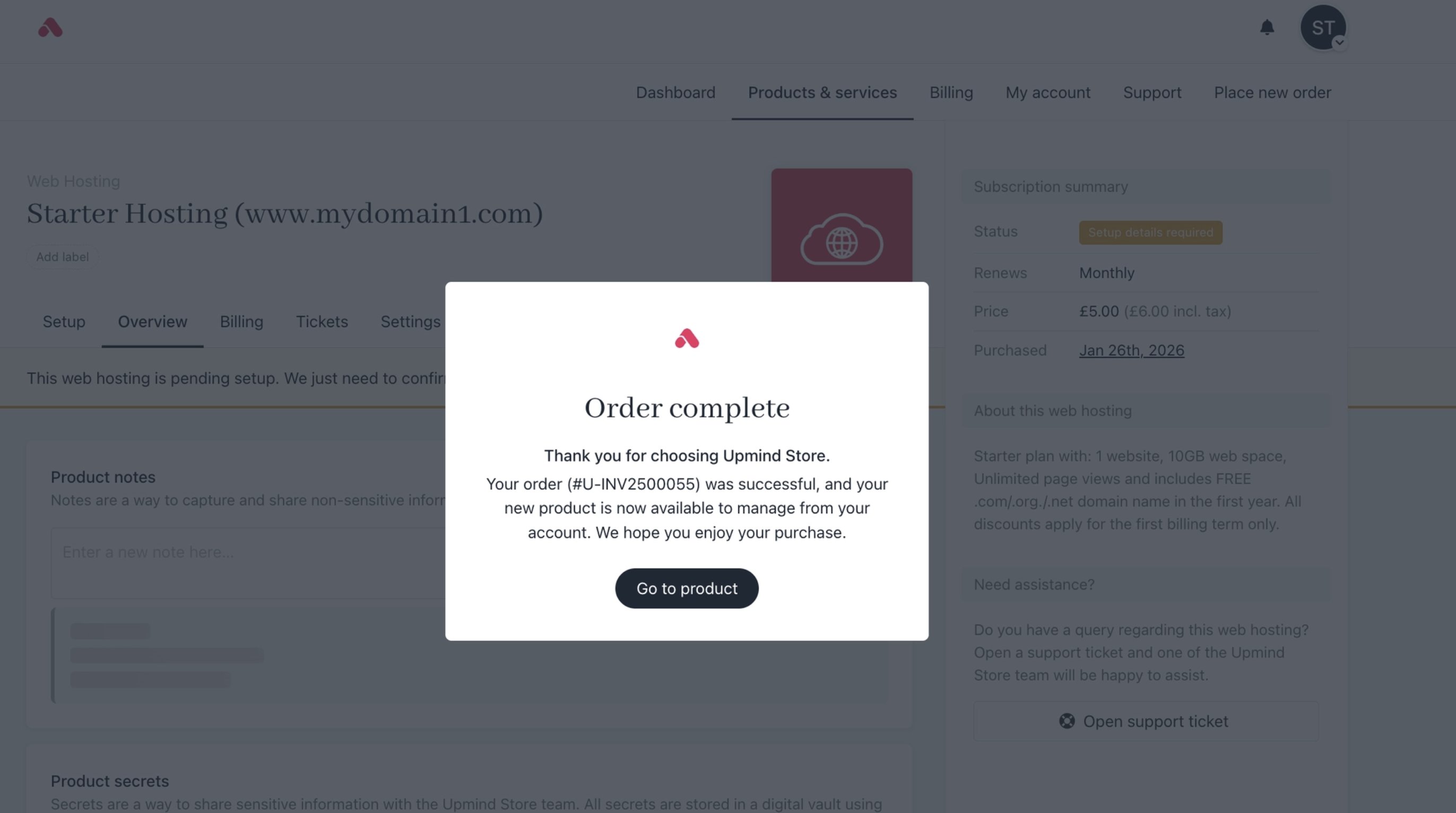 Cart 1.0 order complete