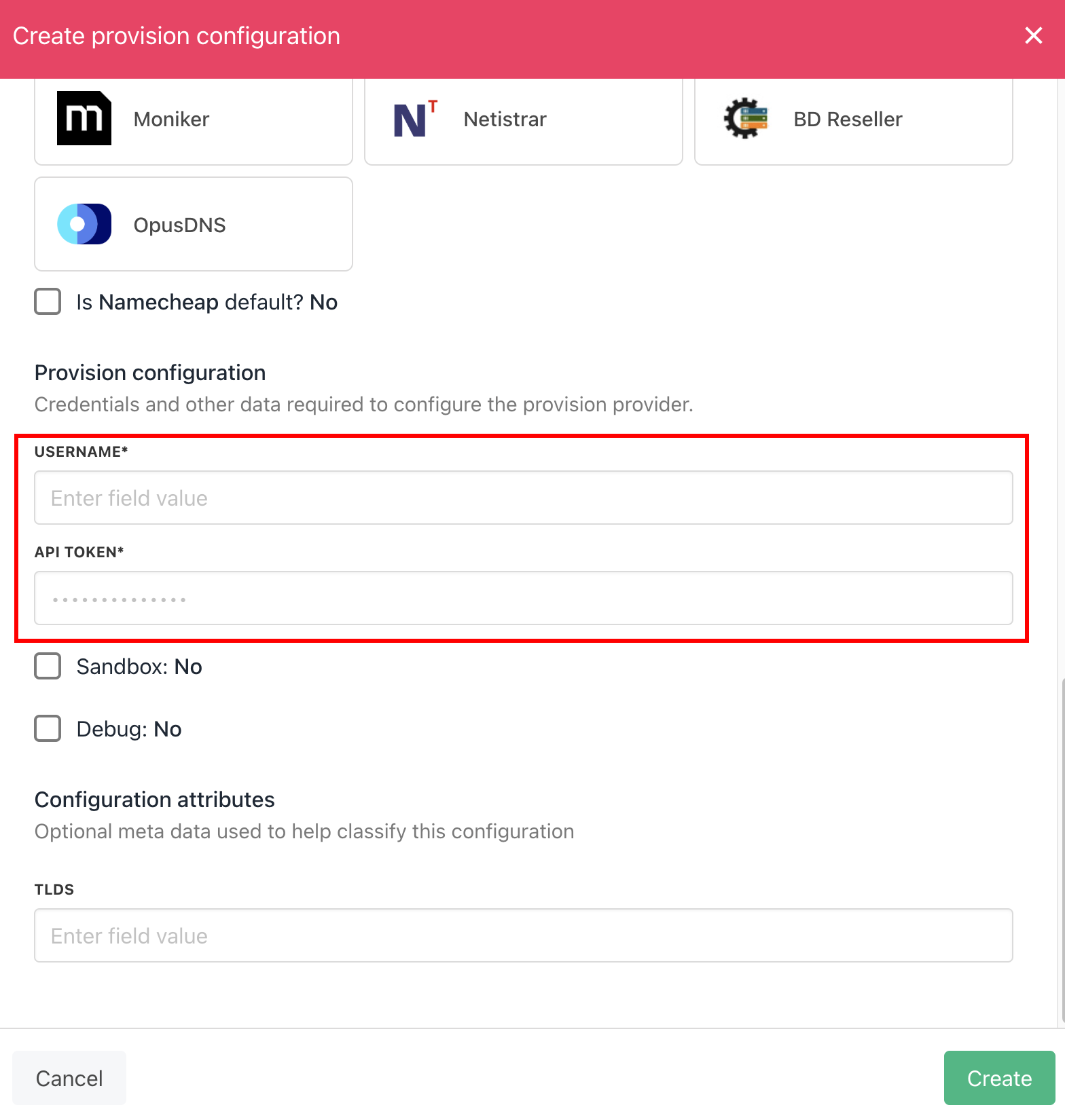 Enter details