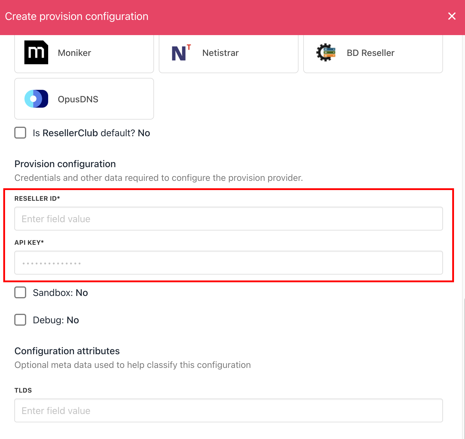 Enter details