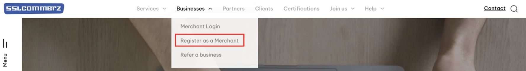 Register as a merchant