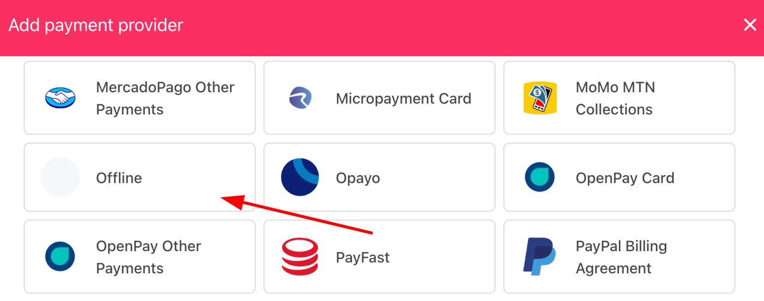 Select payment provider