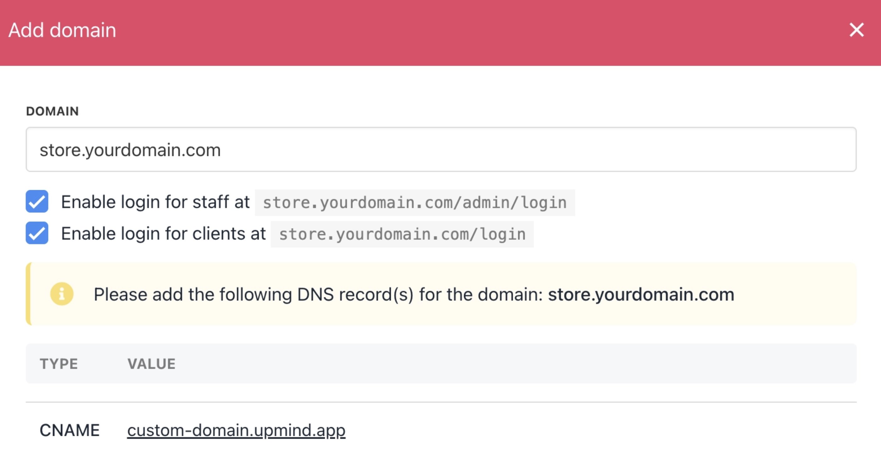 Add a custom domain