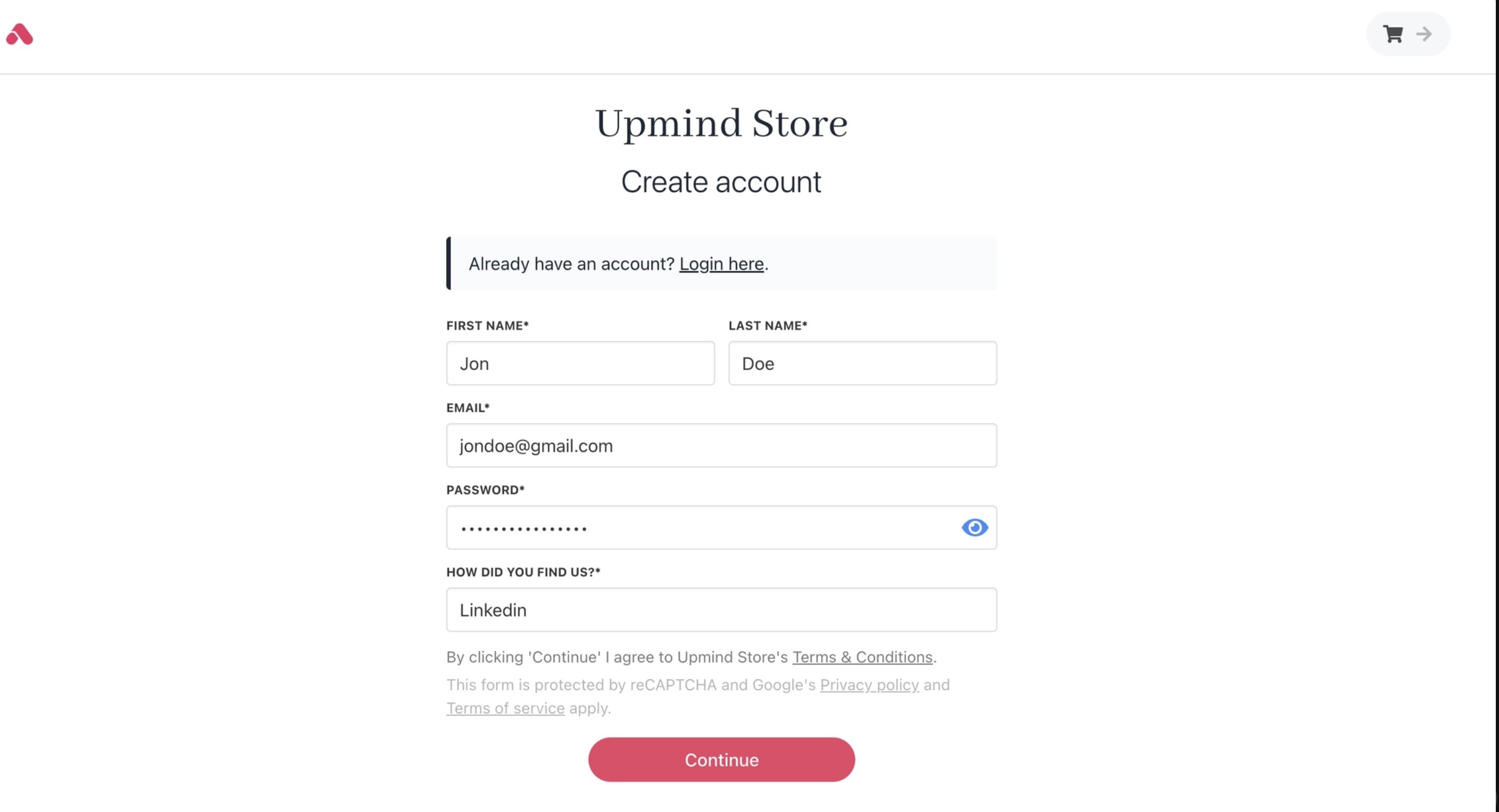 Cart 1.0 registration