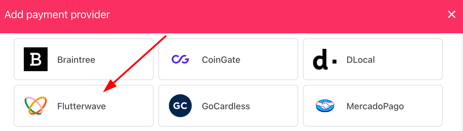 Select payment provider
