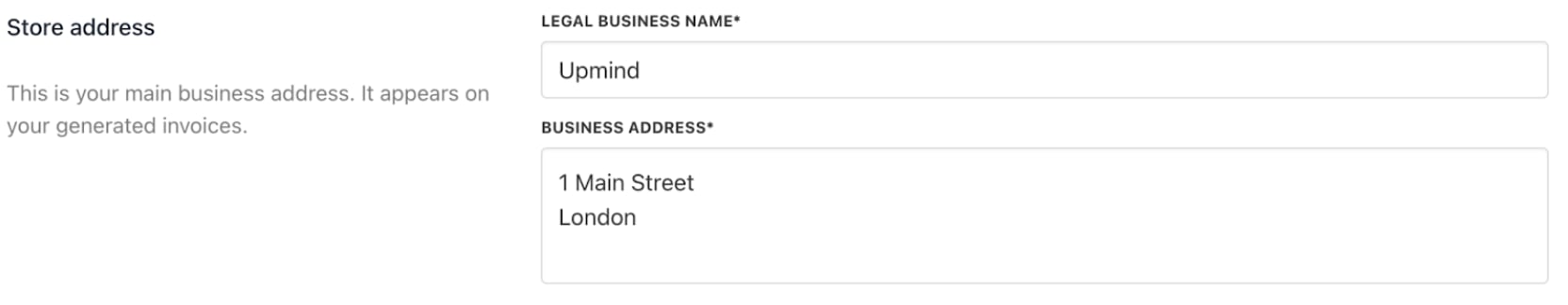 Store address
