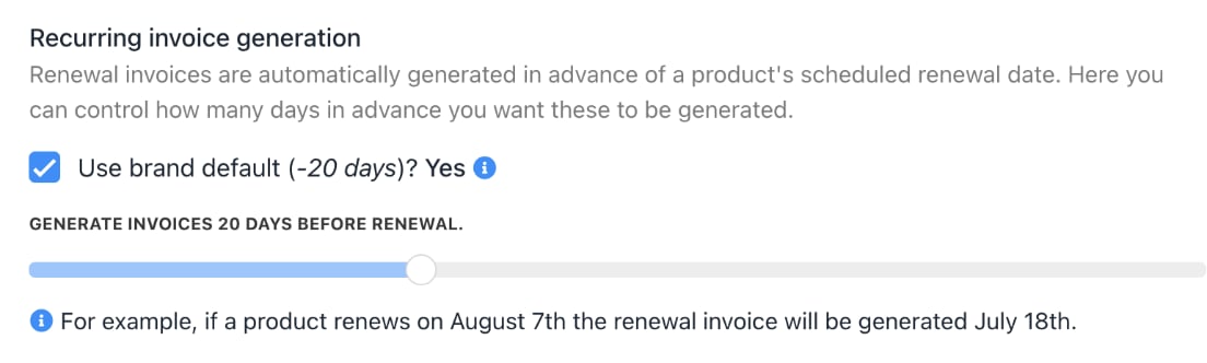 Recurring invoice