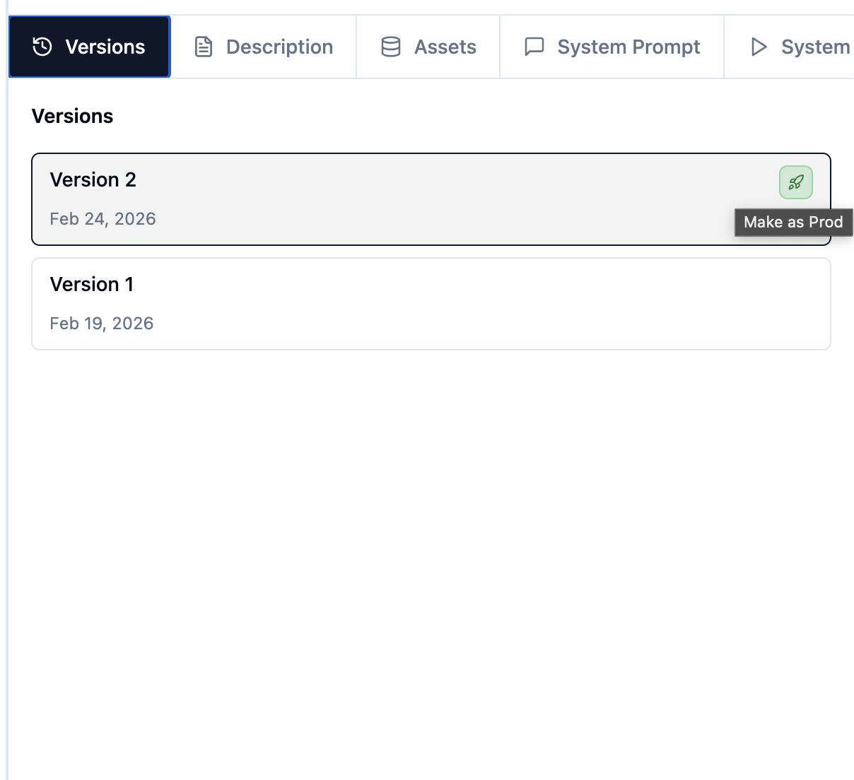 Set agent as production