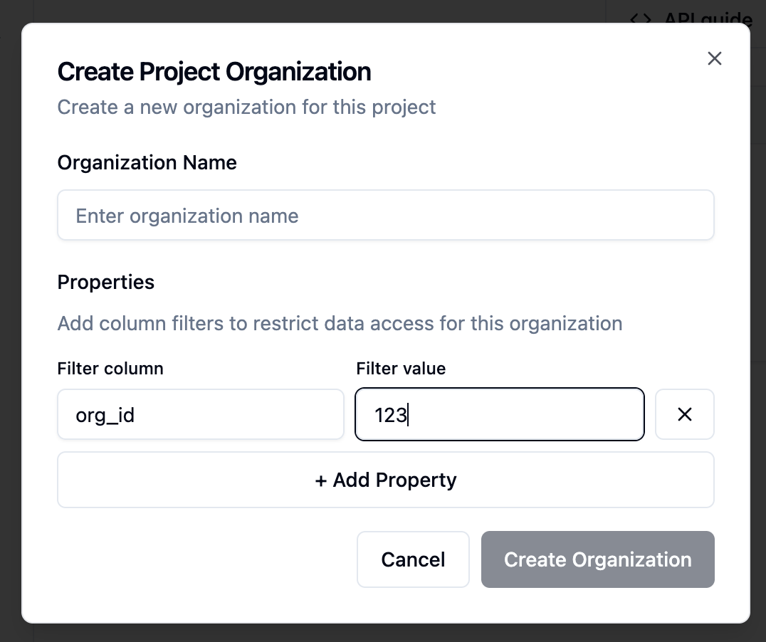 Adding a project user