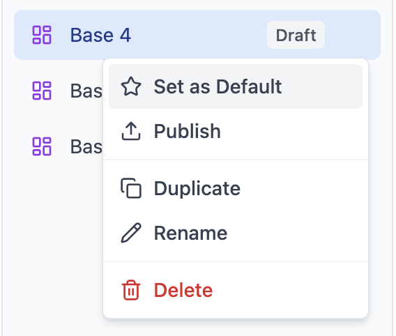 Setting default template